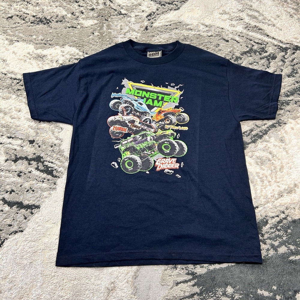 2025 Monster‎ Jam Official Tour tee Grave Digger Megalodon El Toro Loco Sz S